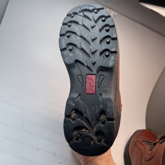 VINTAGE HAWKINS Gore-Tex Leather Walking Boots UK 4 Brown Leather boots Hiking - Picture 13 of 16